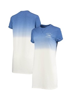 Junk Food Women's Heathered Royal and White Seattle Seahawks Ombre Tri-Blend T-shirt Dress