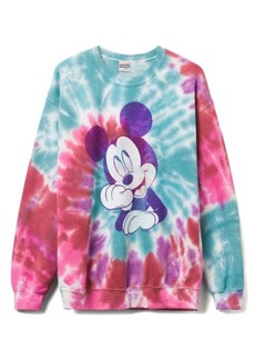Junk Food x Disney Mickey Mouse Tie Dye Fleece Graphic Sweatshirt at Nordstrom