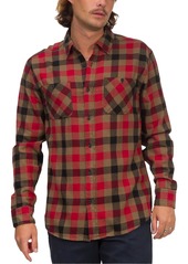 Junk Food Mens Flannel Plaid Button-Down Shirt