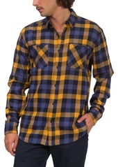 Junk Food Mens Flannel Plaid Button-Down Shirt