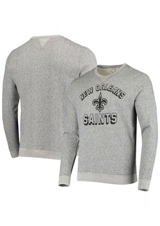 Men's Junk Food Heathered Charcoal New Orleans Saints Marled Pullover Sweatshirt in Heather Charcoal at Nordstrom