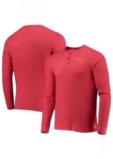 Men's Junk Food Red Tampa Bay Buccaneers Thermal Henley Long Sleeve T-Shirt at Nordstrom