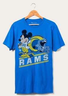 Junk Food Rams Disney Mickey Came to Play Fan Tee