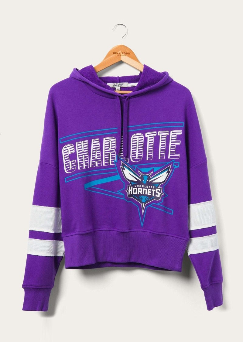 Junk Food Women's Hornets Overtime Striped Fleeve Hoodie