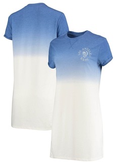 Women's Junk Food Heathered Royal/White Los Angeles Rams Ombre Tri-Blend T-Shirt Dress in Heather Royal at Nordstrom