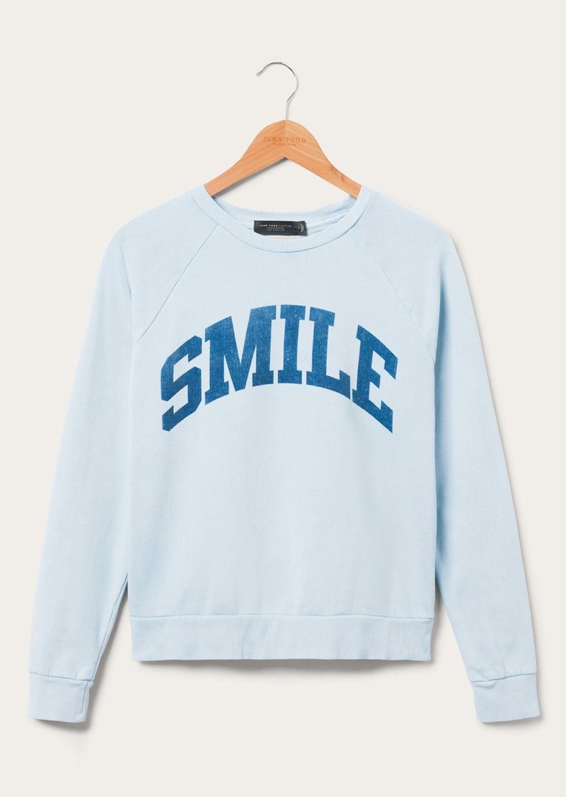 Junk Food Women's Smile Vintage Raglan Pullover