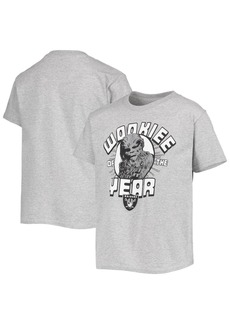 Youth Boys Junk Food Heathered Gray Las Vegas Raiders Star Wars Wookie Of The Year T-shirt