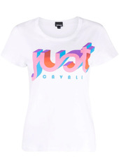 Just Cavalli 3D logo-print T-shirt