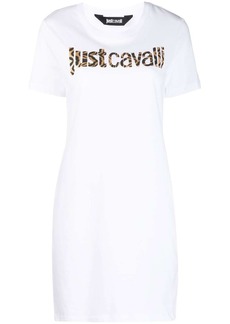 Just Cavalli animal-print logo T-shirt dress