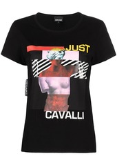 Just Cavalli collage statue-print T-shirt