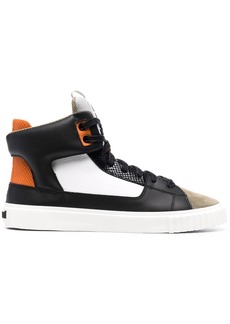 Just Cavalli colour-block panelled high-top sneakers