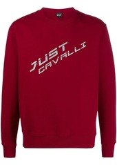 Just Cavalli crew neck logo printed sweatshirt