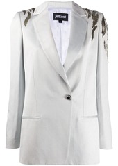 Just Cavalli embroidered fitted blazer