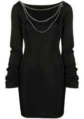 Just Cavalli fitted chain detail dress