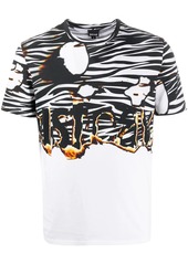 Just Cavalli flaming logo crew-neck T-shirt