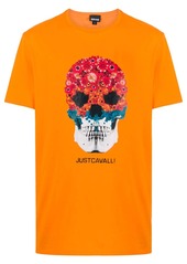 Just Cavalli floral skull-print short sleeved T-shirt