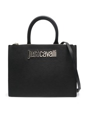 Just Cavalli gold-tone logo plaque tote bag