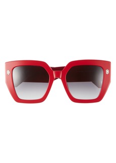 Just Cavalli 53mm Oversize Square Sunglasses in Red Red Smoke at Nordstrom Rack