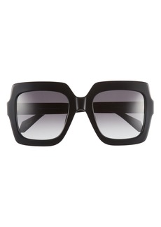 Just Cavalli 53mm Square Sunglasses in Black Black Smoke at Nordstrom Rack