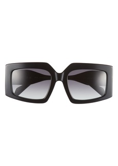 Just Cavalli 54mm Square Sunglasses in Black Black Smoke at Nordstrom Rack