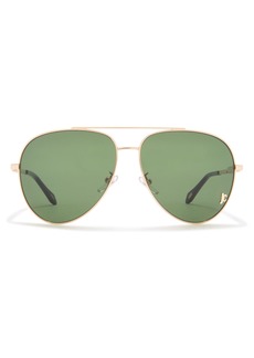 Just Cavalli 60mm Aviator Sunglasses in Gold Gold Green at Nordstrom Rack