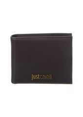 Just Cavalli Plaque Leather Bifold Wallet