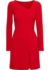 Just Cavalli Woman Monogram-trimmed Stretch-cady Mini Dress Red