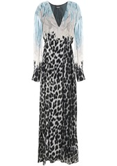 Just Cavalli Woman Leopard-print Chiffon Maxi Dress Animal Print