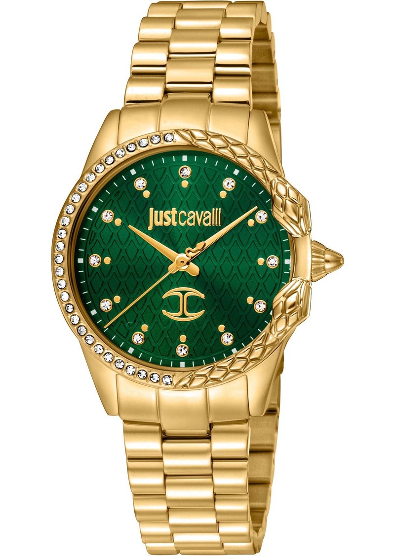 Just Cavalli Women's 32mm Gold Tone Quartz Watch JC1L095M0365