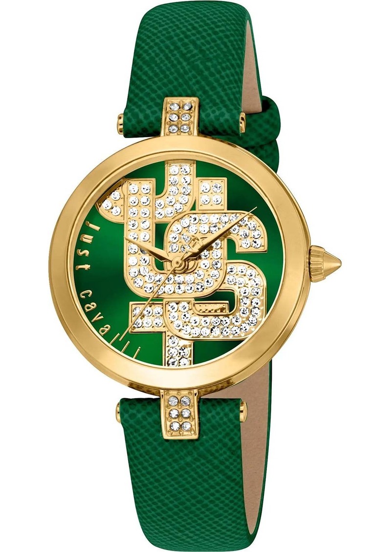 Just Cavalli Women's Maiuscola Green Dial Watch