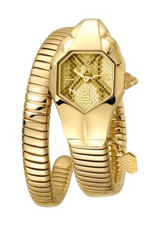 Just Cavalli Women's Septagon Gold Dial Watch