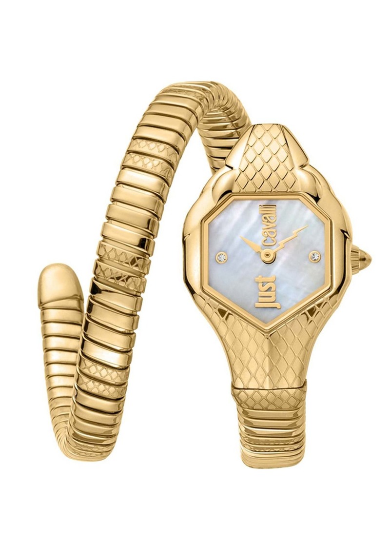 Just Cavalli Women's Serpente Mother of pearl Dial Watch