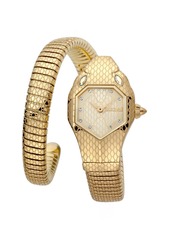 Just Cavalli Women's Snake Gold Dial Watch