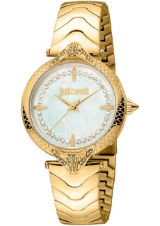 Just Cavalli Women's Snake Mother of pearl Dial Watch