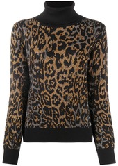 Just Cavalli leopard-print crew neck jumper