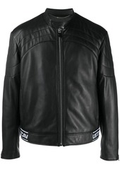 Just Cavalli logo-hem biker jacket