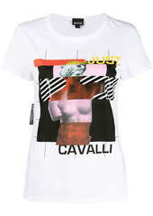 Just Cavalli logo patchwork print T-shirt