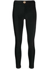 Just Cavalli logo-plaque mid-rise leggings