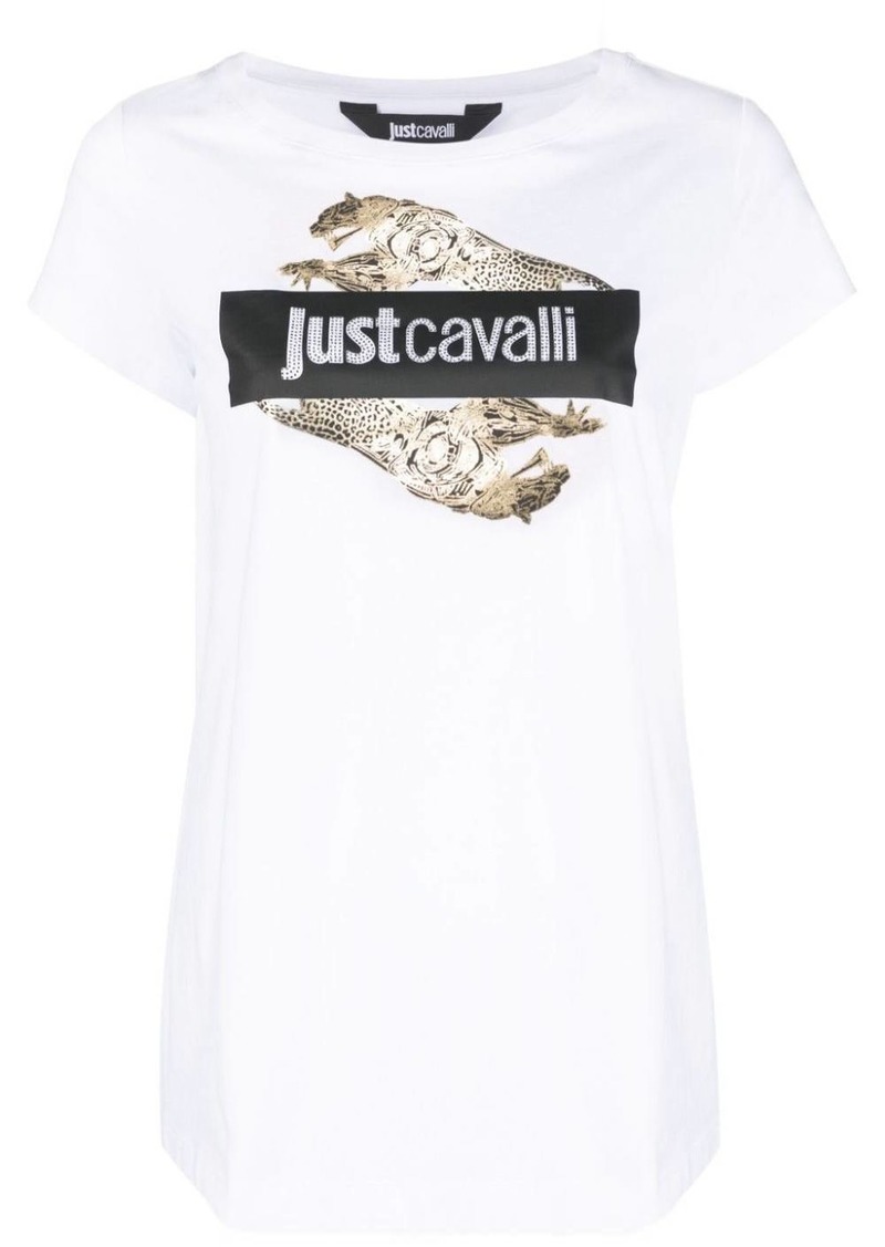 Just Cavalli logo-print cotton T-shirt