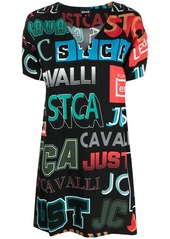 Just Cavalli logo print T-shirt dress