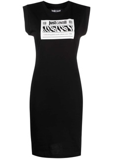 Just Cavalli logo-print T-shirt dress