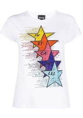 Just Cavalli logo star print T-shirt