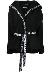 Just Cavalli logo trim hooded jacket