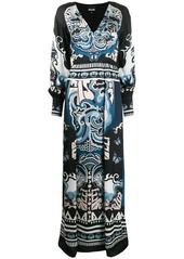 Just Cavalli ornate-print V-neck maxi dress