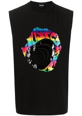 Just Cavalli rainbow logo-print vest top