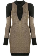Just Cavalli ribbed cut-out detail dress