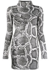 Just Cavalli snakeskin-effect fitted dress