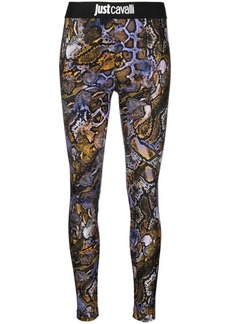 Just Cavalli snakeskin-print elasticated leggings