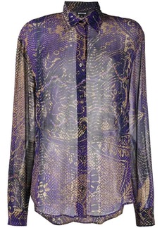 Just Cavalli snakeskin-print long-sleeve shirt