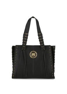 Just Cavalli Studded Tiger Plaque Tote